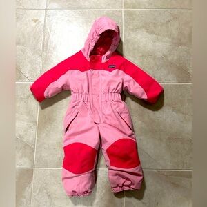 Patagonia toddler onesie snow suit, pink!